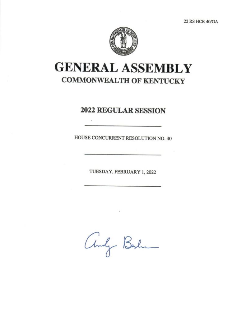 thumbnail of 2022 KY HCR 40