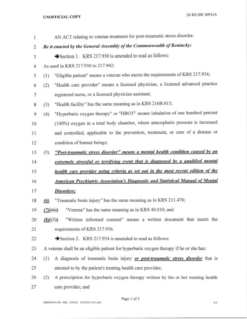 thumbnail of 2026 KY HB 369 PTSD